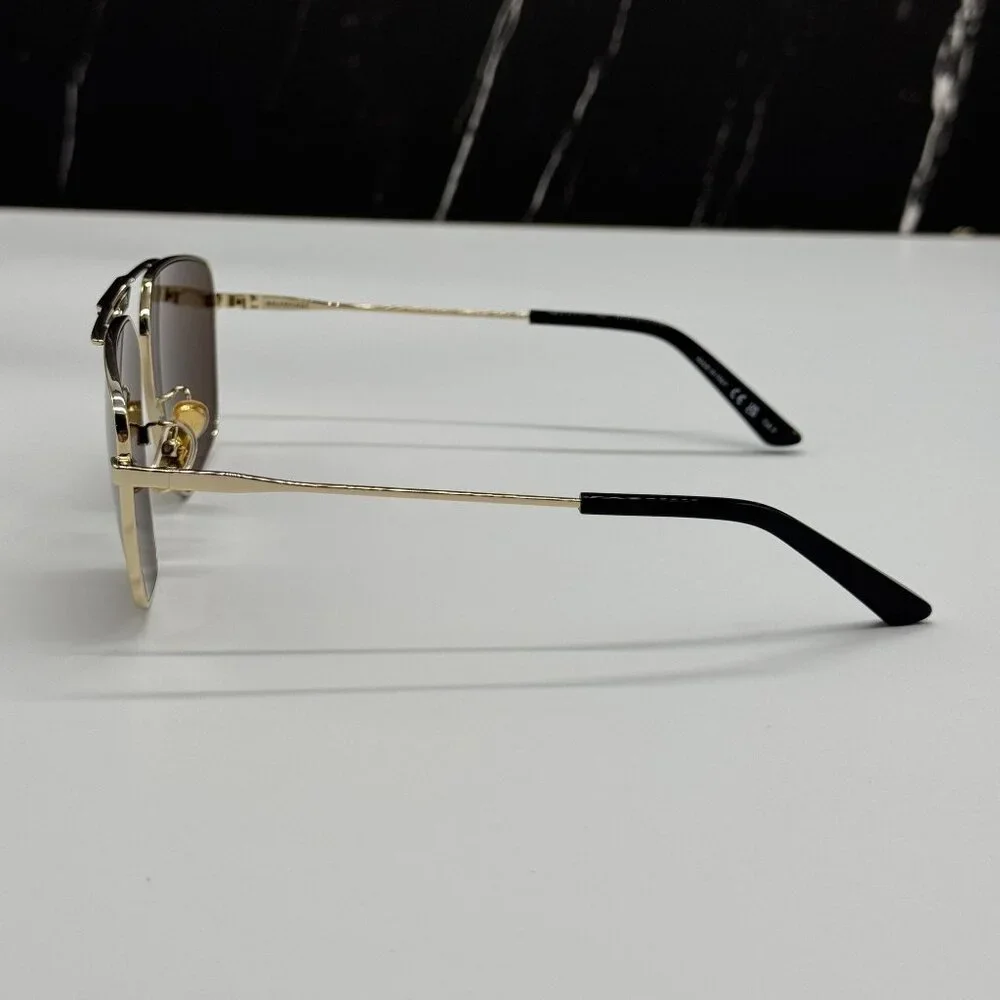 NEW BALENCIAGA SUNGLASSES GOLD UNISEX EYEWEAR BALENCIAGA BB0246SA 003